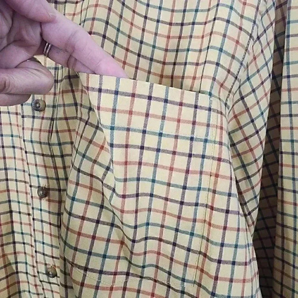 Eddie Bauer Checkered  Button Down shirt Casual Men's L Tall - Picture 4 of 8